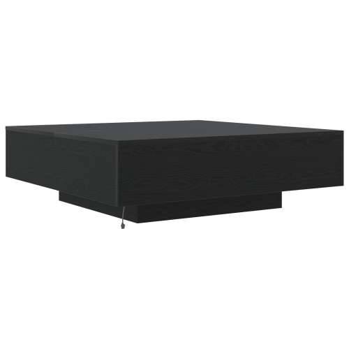 Stolić za kavu s LED svjetlima Crni hrast 100x100x31 cm Cijena