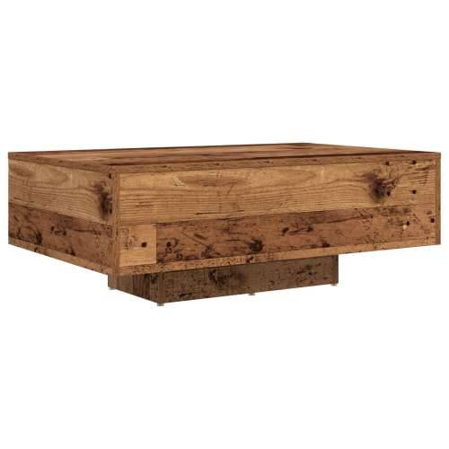 Stolić za kavu s LED svjetlima staro drvo 85x55x31 cm Cijena