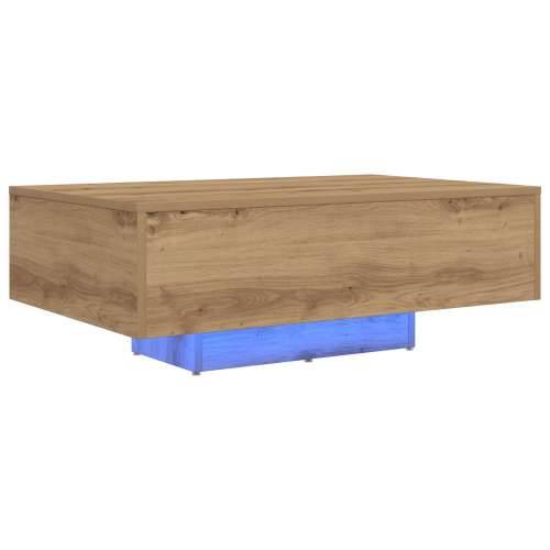 Stolić za kavu s LED svjetlima u boji hrasta 85x55x31 cm Cijena