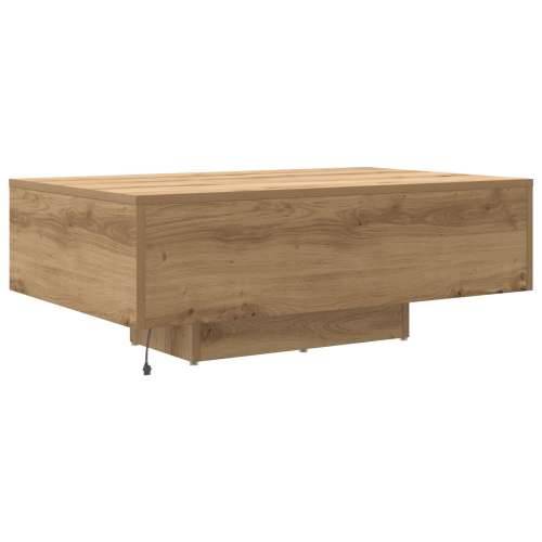 Stolić za kavu s LED svjetlima u boji hrasta 85x55x31 cm Cijena