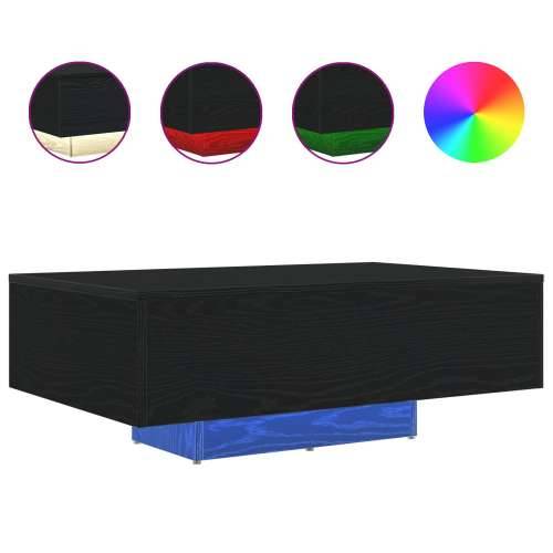 Stolić za kavu s LED svjetlima Crna hrast 85x55x31 cm Cijena