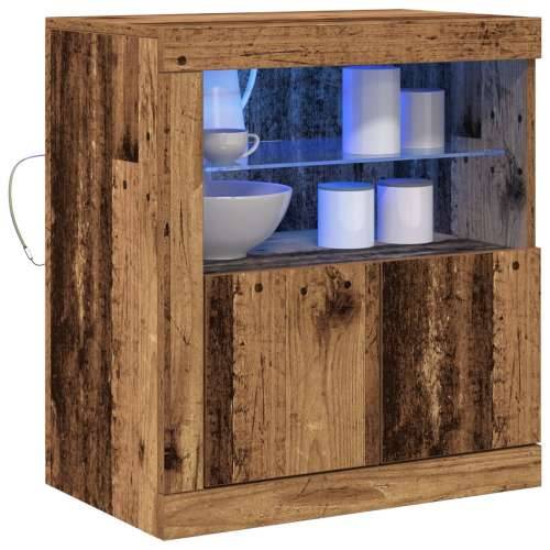 Komoda s LED svjetlima Staro drvo 60,5x37x67 cm Cijena
