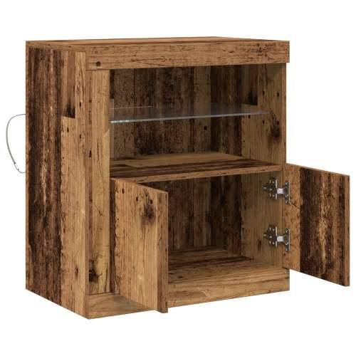 Komoda s LED svjetlima Staro drvo 60,5x37x67 cm Cijena