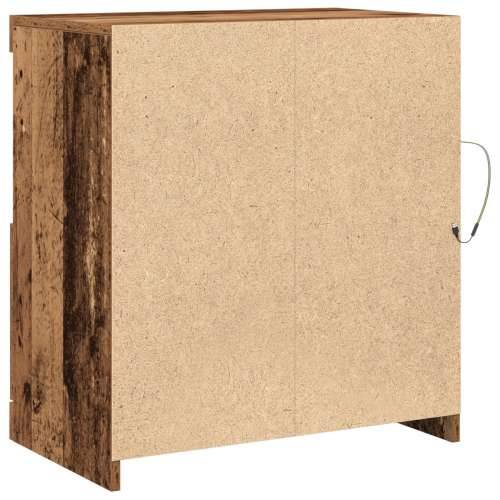 Komoda s LED svjetlima Staro drvo 60,5x37x67 cm Cijena