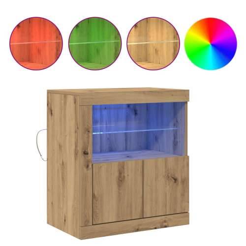 Sideboard s LED svjetlima Artisan Oak 60,5x37x67 cm Cijena