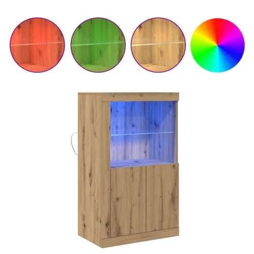 Sideboard s LED svjetlima, Artisan Oak 60,5x37x100 cm Cijena