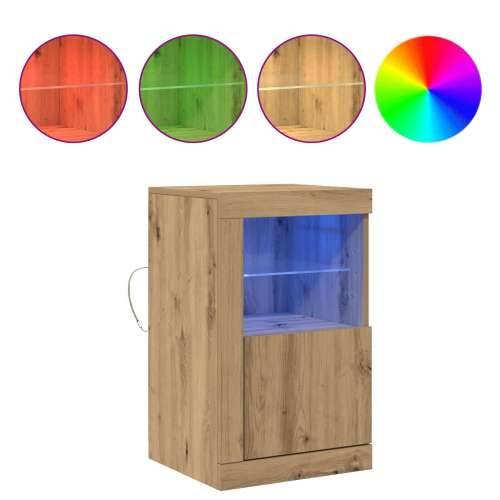 Kutna komoda s LED svjetlima, umjetni hrast, 41x37x67 cm Cijena