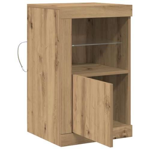 Kutna komoda s LED svjetlima, umjetni hrast, 41x37x67 cm Cijena