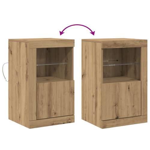 Kutna komoda s LED svjetlima, umjetni hrast, 41x37x67 cm Cijena