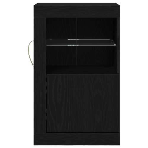 Sideboard s LED Osvjetljenjem Crno Hrast 41x37x67 cm Cijena