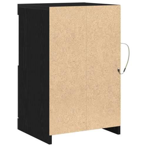 Sideboard s LED Osvjetljenjem Crno Hrast 41x37x67 cm Cijena