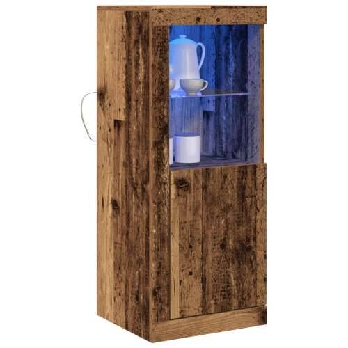 Komoda s LED svjetlima stari drvo 41x37x100 cm Cijena