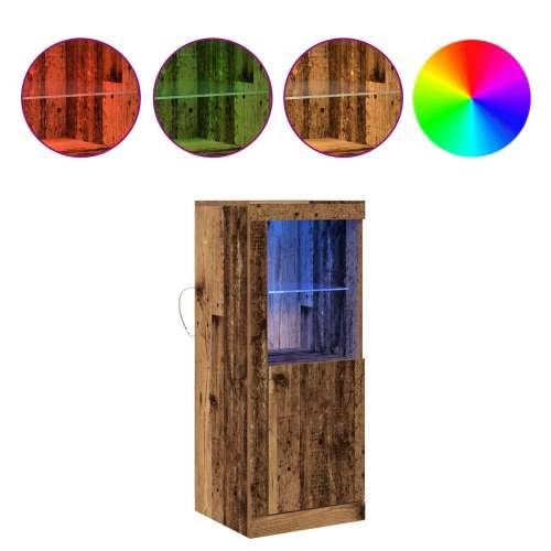 Komoda s LED svjetlima stari drvo 41x37x100 cm Cijena