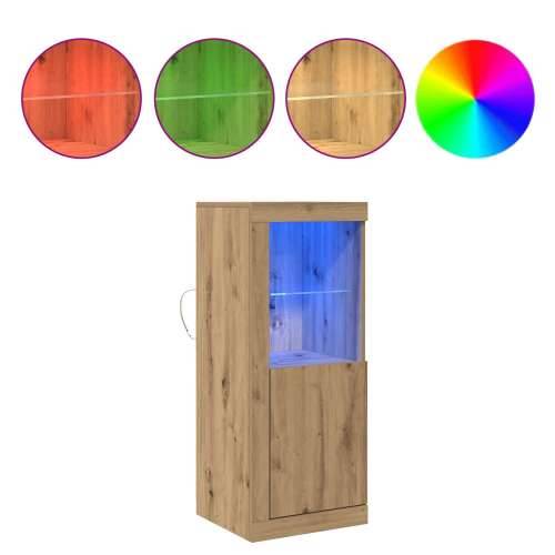 Komoda s LED rasvjetom, Artisan hrast, 41x37x100 cm Cijena