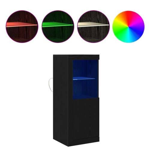 Komoda s LED svjetlima Crna Hrast 41x37x100 cm Cijena