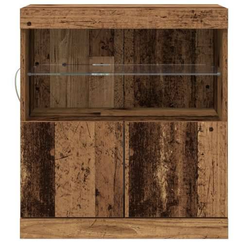 Sideboard s LED svjetlima Stari drvo 60x37x67 cm Cijena