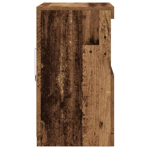 Sideboard s LED svjetlima Stari drvo 60x37x67 cm Cijena