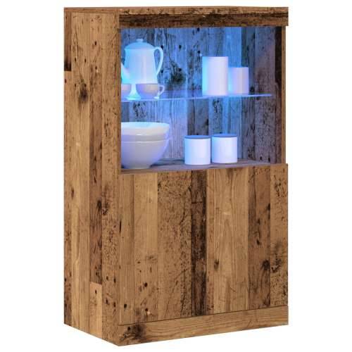 Komoda s LED svjetlima Stari drvo 60x37x100 cm Cijena
