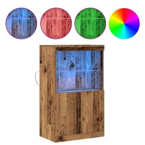 Komoda s LED svjetlima Stari drvo 60x37x100 cm Cijena