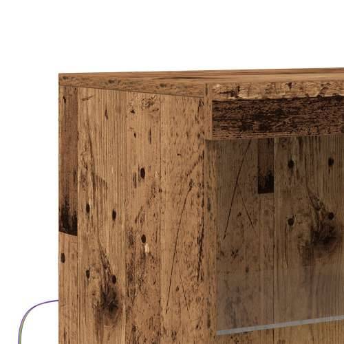 Komoda s LED svjetlima Stari drvo 60x37x100 cm Cijena