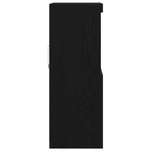 Komoda s LED svjetlima Crna Hrast 60x37x100 cm Cijena