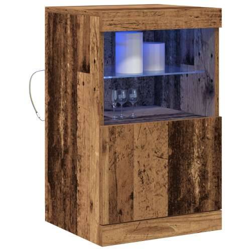 Komoda s LED svjetlima Stari drvo 41x37x67 cm Cijena