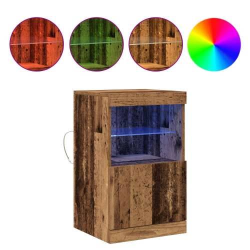Komoda s LED svjetlima Stari drvo 41x37x67 cm Cijena