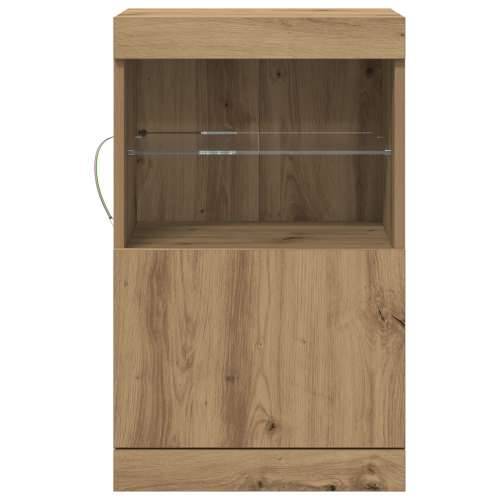Komoda s LED svjetlima, umjetni hrast 41x37x67 cm Cijena