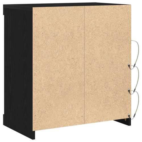 Sideboard s LED svjetlima Crni hrast 60,5x37x67 cm Cijena