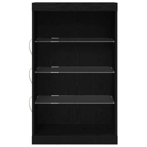 Komoda s LED svjetlima Crna Hrastovina 60,5x37x100 cm Cijena