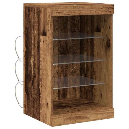 Komoda s LED svjetlima Stari drvo 41x37x67 cm Cijena