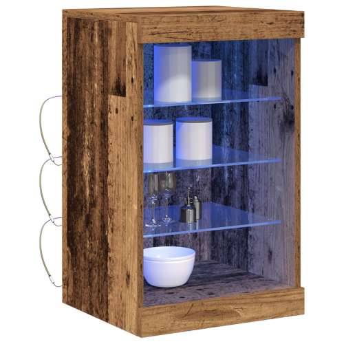 Komoda s LED svjetlima Stari drvo 41x37x67 cm Cijena