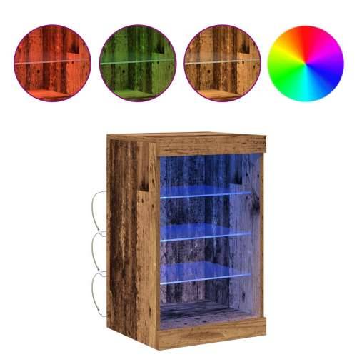 Komoda s LED svjetlima Stari drvo 41x37x67 cm Cijena