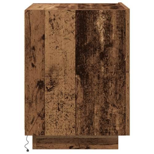 Noćni ormarić s LED svjetlima od starog drveta 45x40x55 cm Cijena