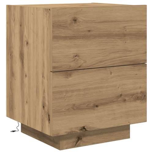 Noćni ormarić s LED svjetlima Artisan hrast 45x40x55 cm Cijena