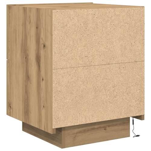 Noćni ormarić s LED svjetlima Artisan hrast 45x40x55 cm Cijena