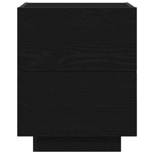 Noćni ormarić s LED svjetlima Crna hrastovina 45x40x55 cm Cijena