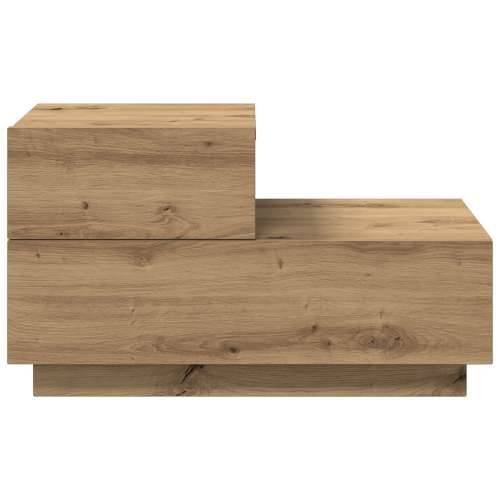 Noćni ormarić s LED svjetlima, zanatski hrast 100x36x49 cm Cijena