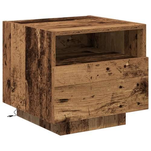 Noćni ormarići s LED svjetlima 2 kom Stari drvo 40x39x37 cm Cijena