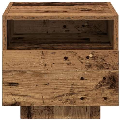 Noćni ormarići s LED svjetlima 2 kom Stari drvo 40x39x37 cm Cijena