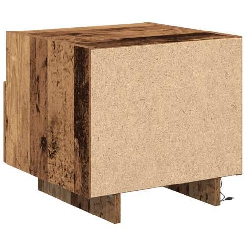Noćni ormarići s LED svjetlima 2 kom Stari drvo 40x39x37 cm Cijena