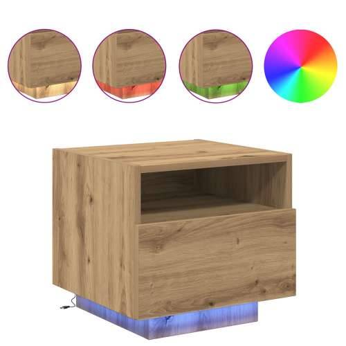 Noćni ormarić s LED svjetlima Artisan Oak 40x39x37 cm Cijena