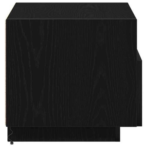 Noćni ormarić s LED svjetlima Crna hrast 40x39x37 cm Cijena