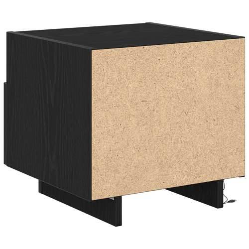 Noćni ormarić s LED svjetlima Crna hrast 40x39x37 cm Cijena