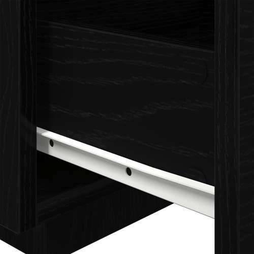 Noćni ormarić s LED svjetlima Crna hrast 40x39x37 cm Cijena