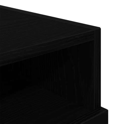 Noćni ormarić s LED svjetlima Crna hrast 40x39x37 cm Cijena