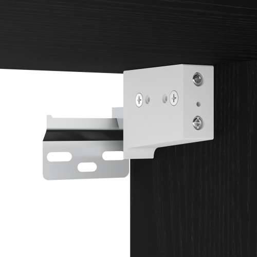 Noćni ormarić s LED rasvjetom zidni crni hrast 50x39x41 cm Cijena