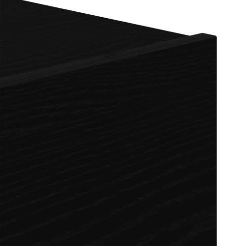Noćni ormarić s LED rasvjetom zidni crni hrast 50x39x41 cm Cijena