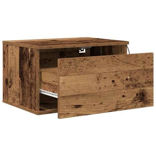 Noćni ormarić s LED-om zidno montiran od starog drveta 50x36x30 cm Cijena