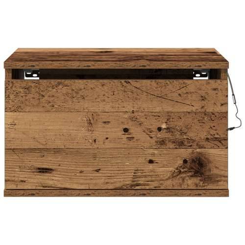 Noćni ormarić s LED-om zidno montiran od starog drveta 50x36x30 cm Cijena